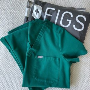Figs Scrub Set - Hunter Green